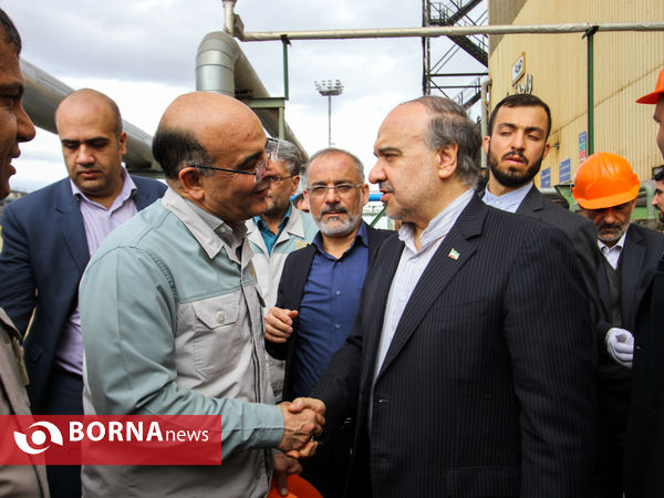 بازدید وزیر ورزش و جوانان از شرکت فولاد مبارکه