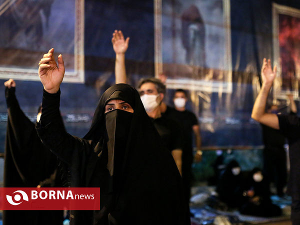 عزاداری شب عاشورا در میدان فلسطین