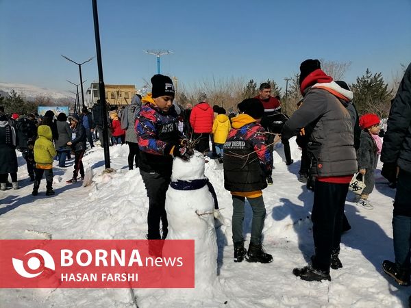 جشنواره آدم برفی در همدان