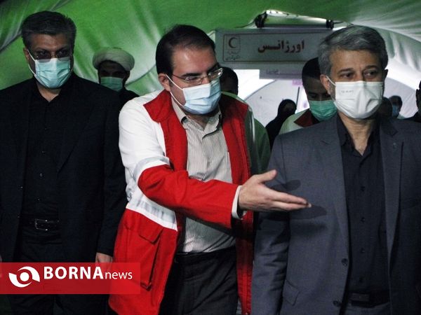 افتتاح بیمارستان سیار جمعیت هلال احمر در شهرستان بهارستان