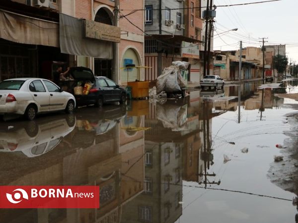 آبادان ۲۴ ساعت پس از بارندگی