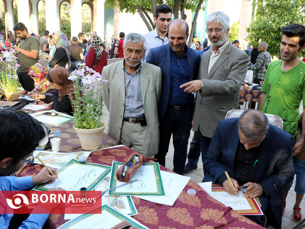 خوشنویسی اشعار سعدی توسط خوشنویسان شیرازی