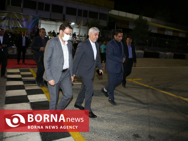 افتتاح روشنایی پیست اتومبیلرانی مجموعه آزادی