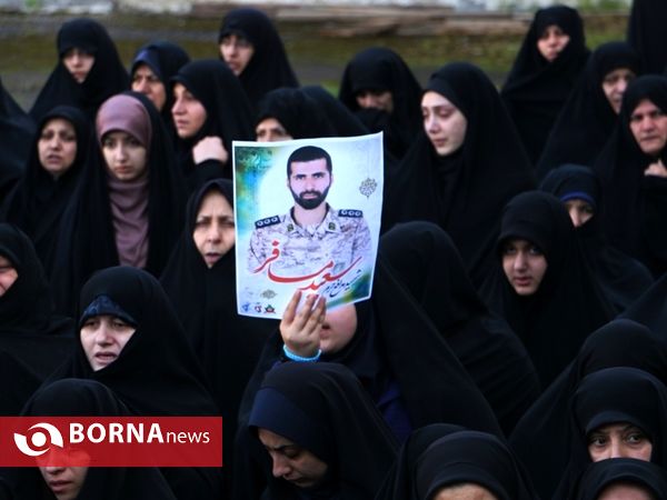 مراسم تشییع پیکر دو شهید گیلانی مدافع حرم