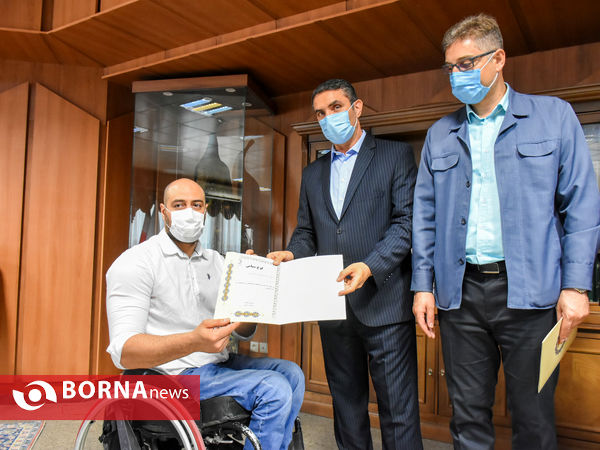 حضور ملی پوشان بسکتبال با ویلچر کشور در دفتر استاندار مرکزی