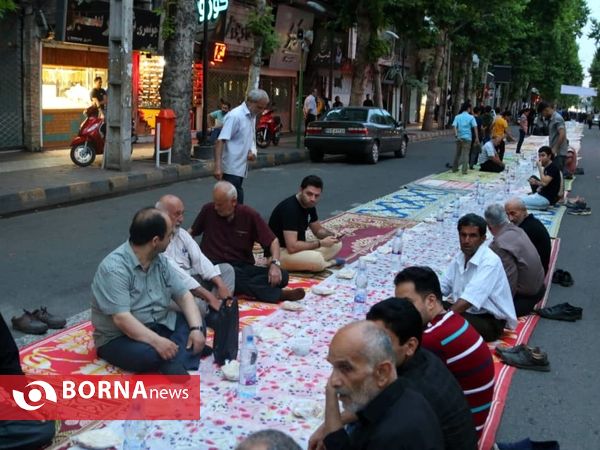 بزرگترین سفره افطاری در لاهیجان