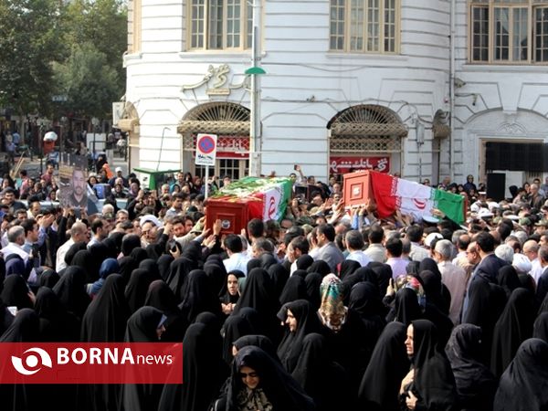 تشییع پیکر جان‌باختگان گیلانی فاجعه منا در رشت