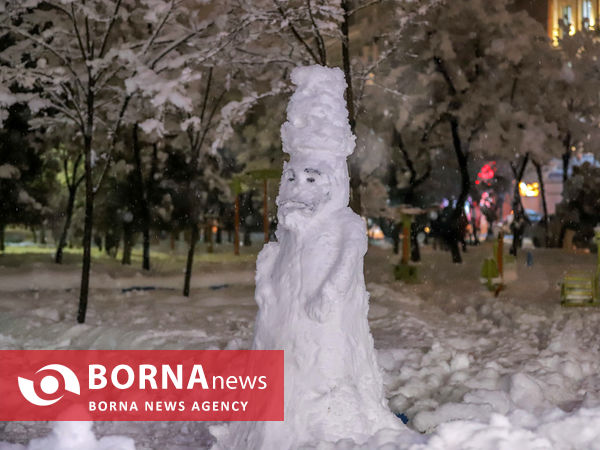 بارش شدید برف در اراک