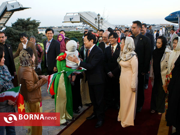 ورود رئیس جمهوری ویتنام به تهران