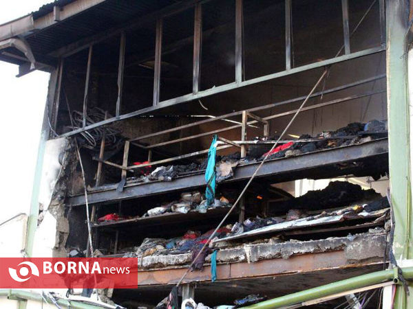 آتش سوزی فروشگاه هپی لند در رشت