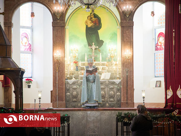 مراسم سال نو میلادی در کلیسای مریم مقدس