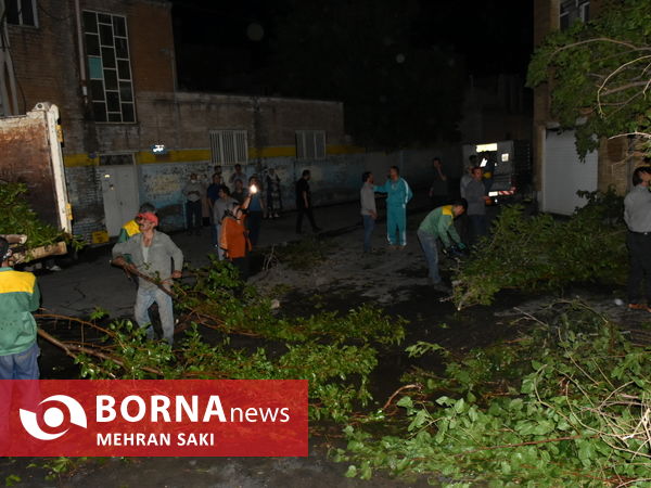 خسارت های باران و طوفان در اراک