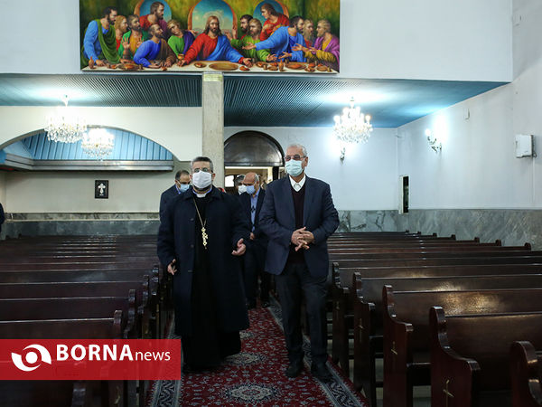 دیدار سخنگوی دولت با خیرین ارامنه در کلیسای ارامنه وارطان مقدس