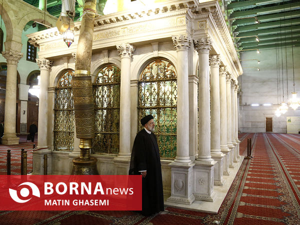 بازدید رییس جمهور از مسجد امویی دمشق