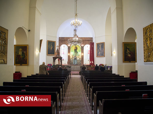 مراسم سال نو میلادی در کلیسای مریم مقدس