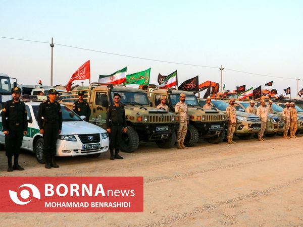 مانور آغاز عملیات خدمات رسانی به زوار اربعین در شلمچه