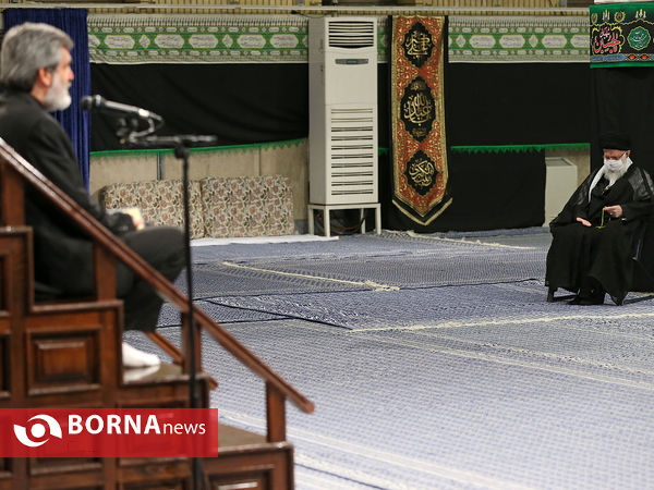 مراسم عزاداری شب هشتم محرم با حضور رهبر انقلاب