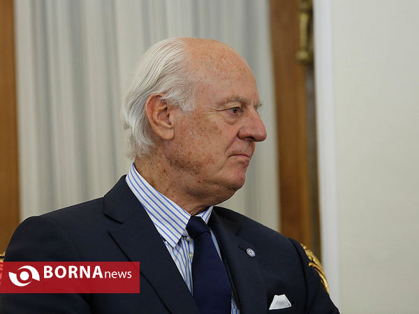 دیدار نماینده سازمان ملل در امور سوریه با محمد جواد ظریف