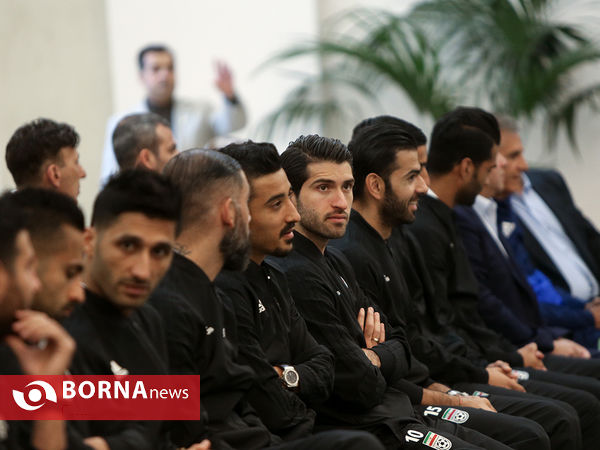 دیدار تیم ملی فوتبال ایران با دکتر روحانی