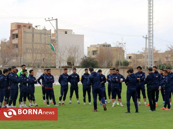 در حاشیه تمرینات تیم فوتبال سپیدرود رشت در اصفهان