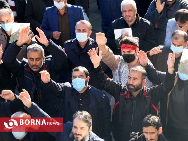 مراسم تشییع پیکر مطهر ۸ شهید گمنام در رشت