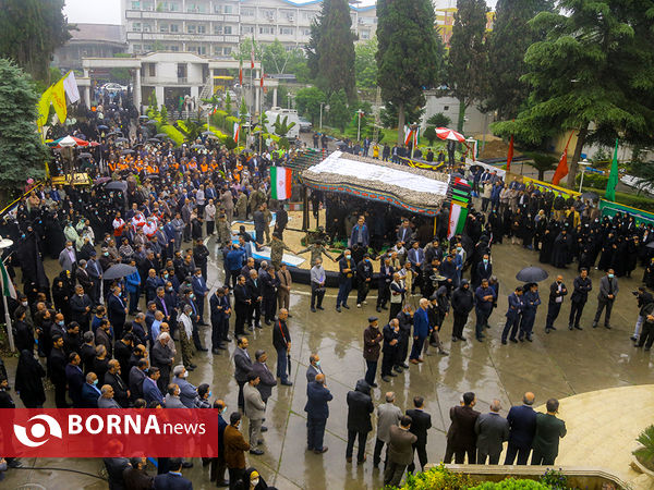 تشییع پیکر شهدای گمنام در ساری