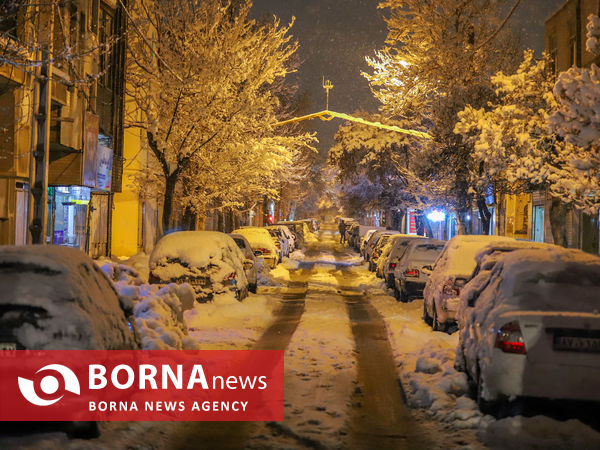 بارش شدید برف در اراک