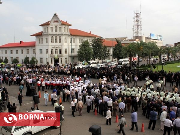 تشییع پیکر جان‌باختگان گیلانی فاجعه منا در رشت