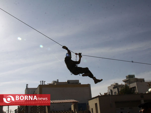 مانور نمادین پدافند غیرعامل در شیراز