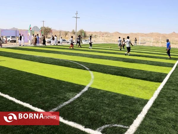 افتتاح زمین چمن مصنوعی روستای خواجه مسک