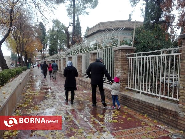 شيراز زیبای بارانی