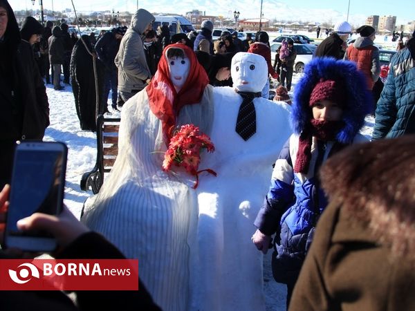 جشنواره بزرگ آدم برفی در اردبیل