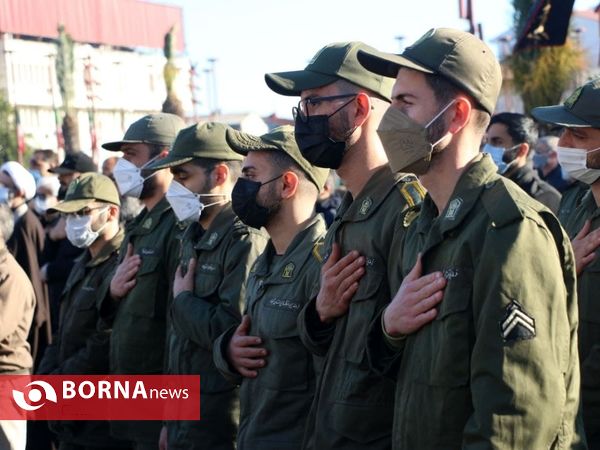 مراسم تشییع پیکر مطهر ۸ شهید گمنام در رشت