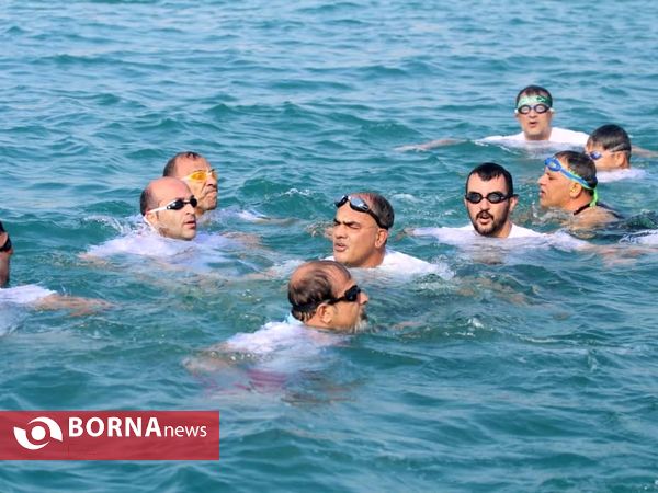 حضور دو شناگر کرمانی درنوزدهمین دوره شنای جانبازان در خلیج فارس