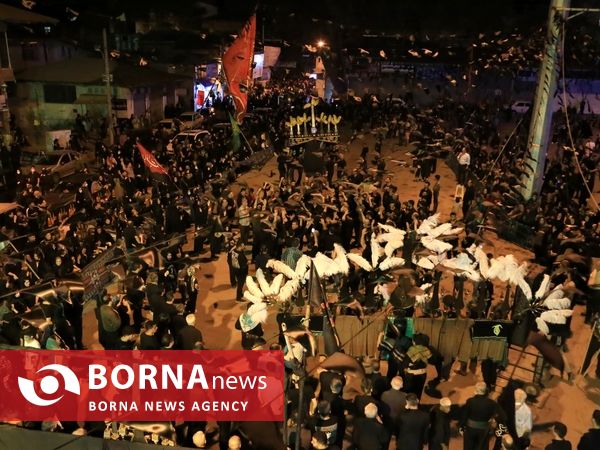 عزاداری شب هشتم محرم در ساری