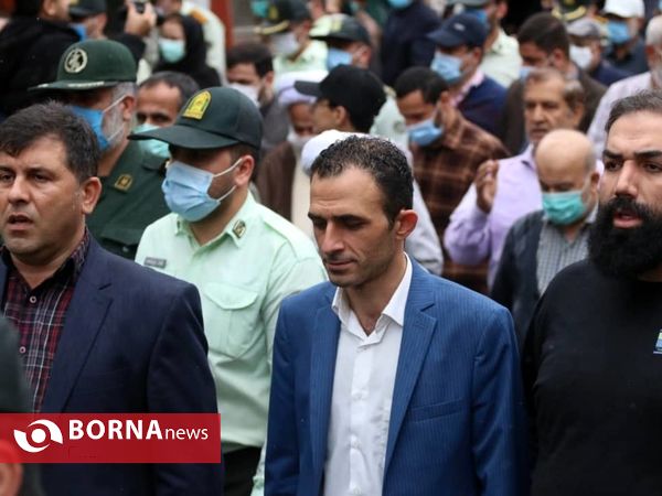 تشییع پیکر پاک دو شهید نیروی انتظامی در گیلان- لنگرود