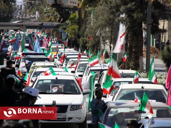 راهپیمایی خودرویی 22 بهمن در زاهدان