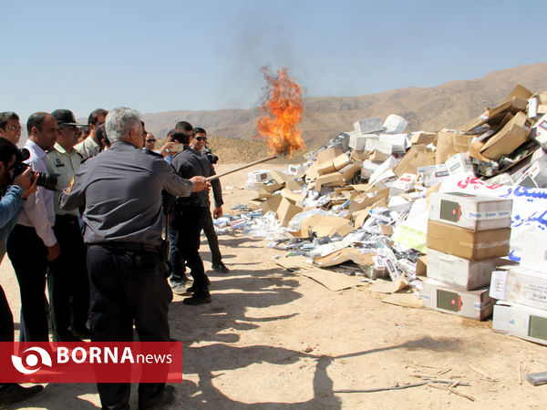 امحای 33 میلیون نخ سیگار قاچاق در شیراز
