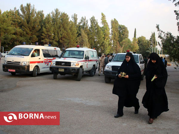 استقبال از شهدای گمنام در فرودگاه شیراز