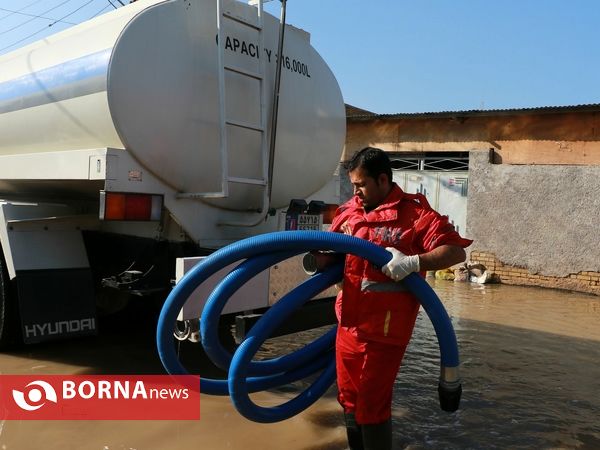 آبادان و خرمشهر پنج روز پس از بارندگی