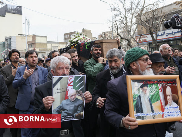 مراسم تشییع پیکر مرحوم محمد حبیبی دبیر کل حزب موتلفه