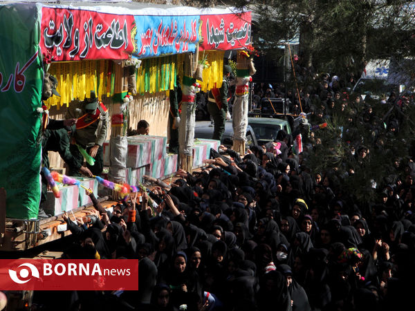 تشییع 94 شهید گمنام کاروان شاهدان بصیر در  استهبان