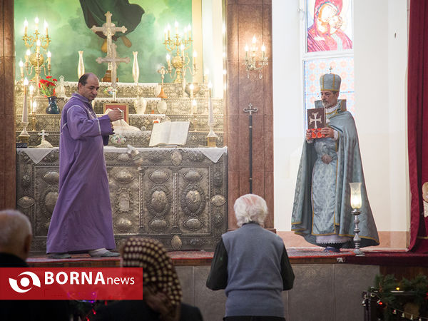 مراسم سال نو میلادی در کلیسای مریم مقدس