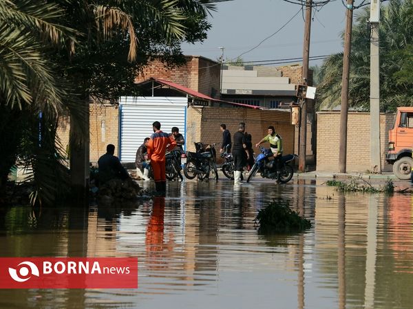 آبادان و خرمشهر پنج روز پس از بارندگی