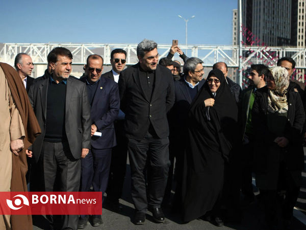 افتتاح تقاطع غیرهمسطح بزرگراه شهید حکیم با بلوار المپیک