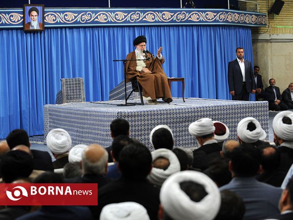 دیدار اعضای کنگره نقش شیعه درگسترش‌علوم‌اسلامی با رهبرانقلاب