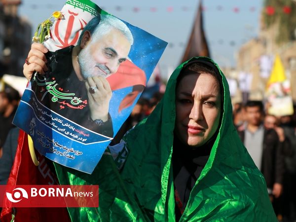 تشییع پیکر مطهر سردار سلیمانی و ابومهدی المهندس در اهواز(1)