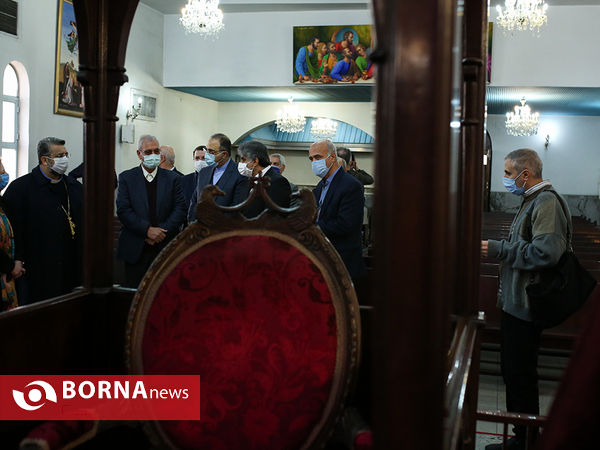 دیدار سخنگوی دولت با خیرین ارامنه در کلیسای ارامنه وارطان مقدس