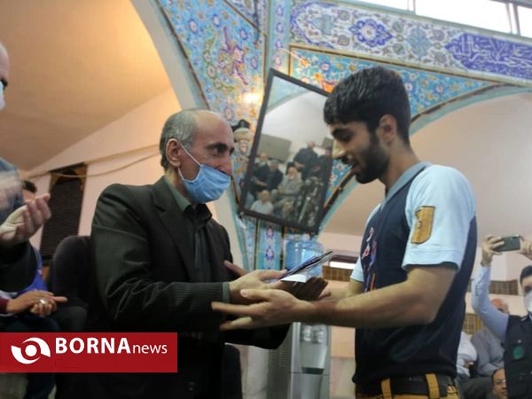تجلیل از ملی پوش رشته ورزشهای پهلوانی و زورخانه ای _ شهرستان لاهیجان