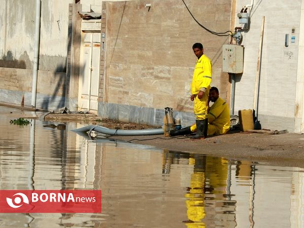 آبادان و خرمشهر پنج روز پس از بارندگی